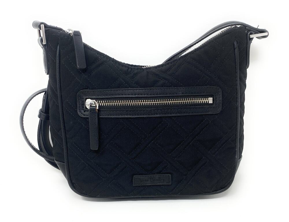 Vera Bradley Mini Vivian Crossbody Faux Leather Strap Classic Black Shoulder Bag